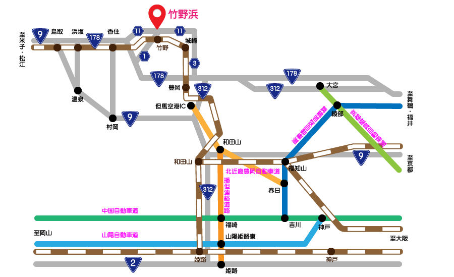主要道路・鉄道マップ
